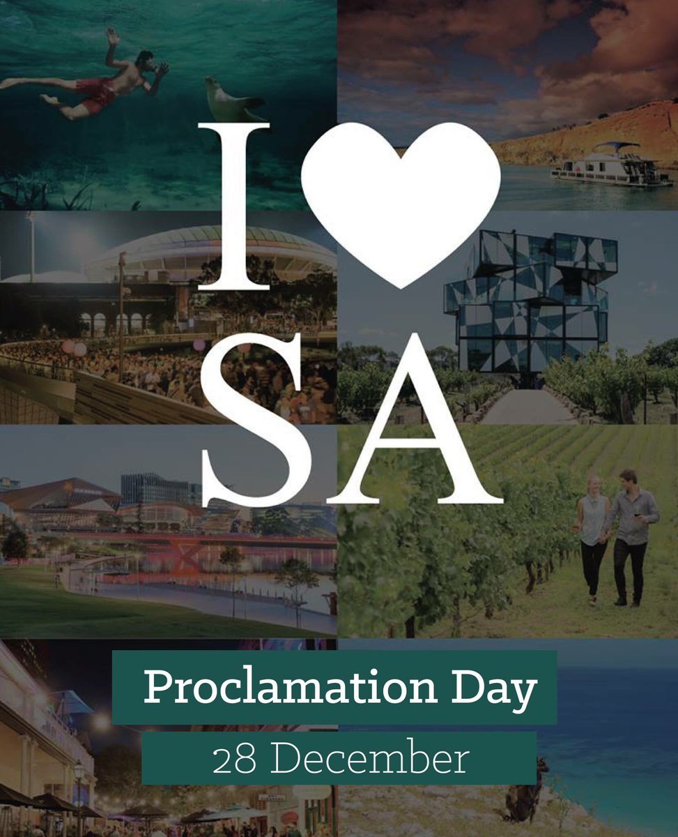JayWeatherill's tweet photo. Today, on the anniversary of South Australia's Proclamation, let's celebrate and be proud of what we've created here. #SouthAustralia https://t.co/fWtTSiulEq