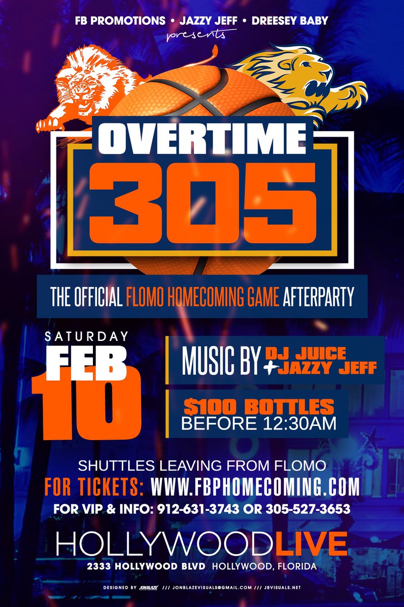 1JazzyJeff's tweet photo. Saturday February 10th… #FlomoHomecoming Finale! The Official Basketball Game After Party @ HOLLYWOOD LIVE 🏀 @DreeseyBaby @_dafatboy • Music by @1JazzyJeff @Officialdjjuice 🎶 For Tickets ➡️ https://t.co/MpmfEF7rUU https://t.co/lKqmrgDsxn