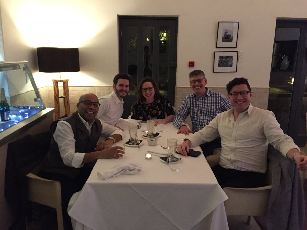 JamesCDinsmore's tweet photo. @TheBarnGreatTey thanks for a superb dinner tonight for the @mercurytheatre Snow White 5! Great food and wonderful service. A most enjoyable evening #HeighHo https://t.co/2MIeLWwNHc