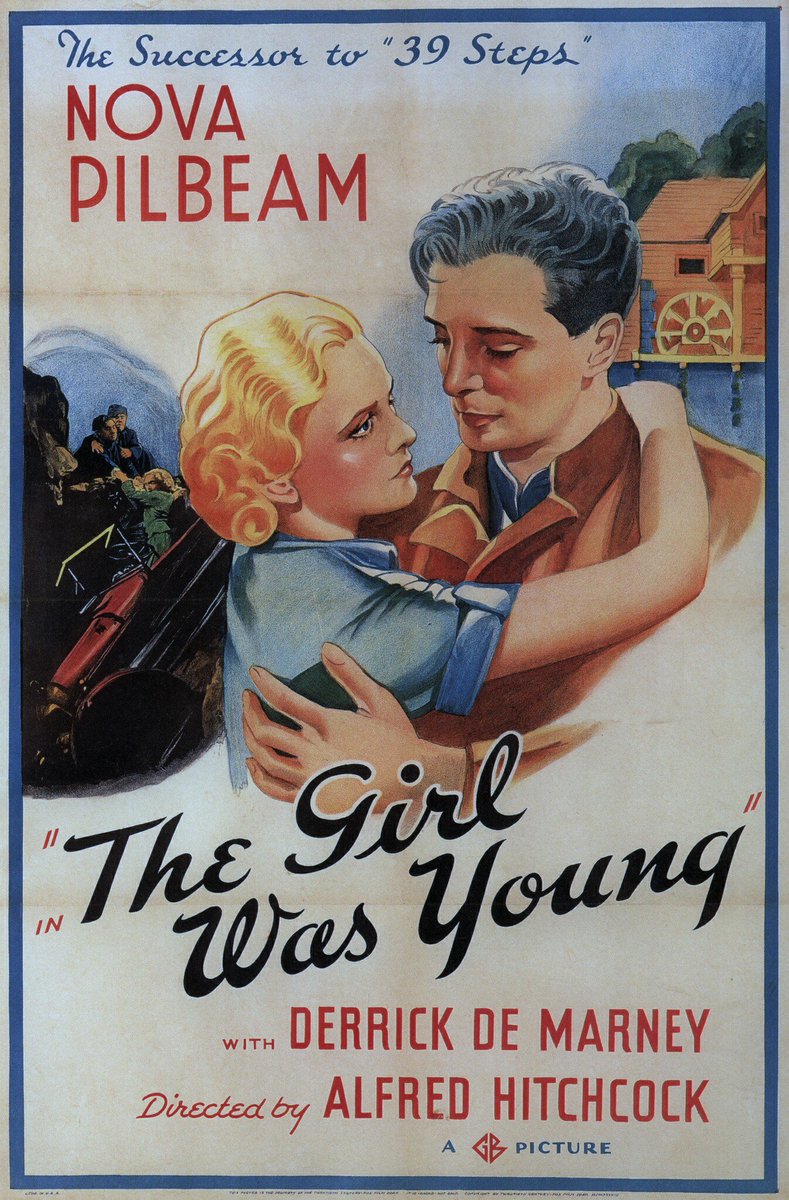 Young and Innocent aka The Girl Was Young (1937, dir. Alfred Hitchcock) US poster