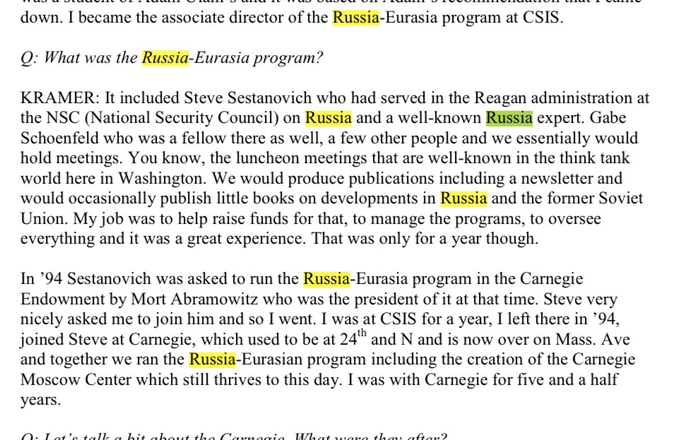 14. Here are some more: To Recap: Kramer is a Russia expert of Sorts. the fact that he is involved with the Trump-Russia Dossier is not some accident. There are no accidents in the "Circle of Filth. He knows and holds some key information that should be stunning when revealed.