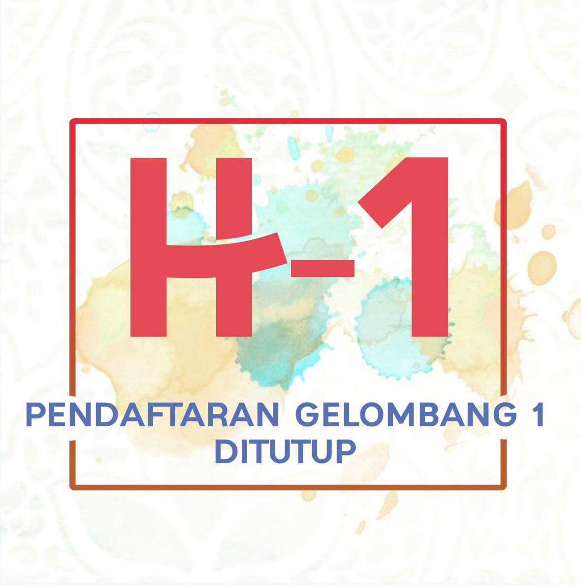 [H-1]
Hari terakhir pendaftaran ICN Conference Gelombang 1. Ayo, segera daftarkan dirimu sebelum waktu pendaftaran ditutup. #AKSELERASI