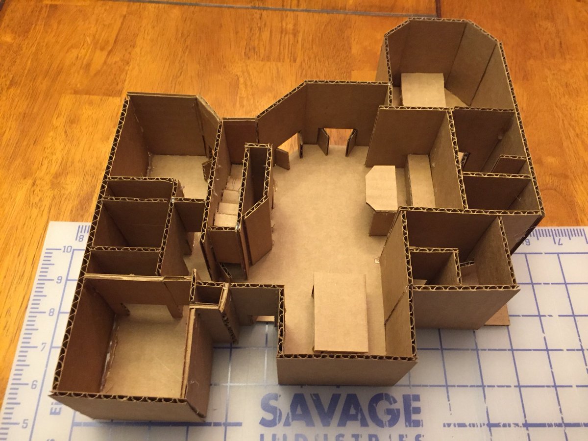 bkfranklin22's tweet photo. Currently building a house so I made a cardboard mock up with my @donttrythis quarterly maker box. #maker #savagemakerbox #gomakesomething https://t.co/JyhdMIZqIj