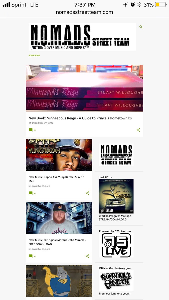 Just_Fukn_Write's tweet photo. They tried to shut me out , so I made my own lane.
Bringing you everything Hip Hop both underground and major π
Hit me up for blog features.
https://t.co/3yM3GSbu6e
#Nomads #NothingOverMoney #AllDopeShit #NomadsStreetTeam https://t.co/9NWu1Ted2E