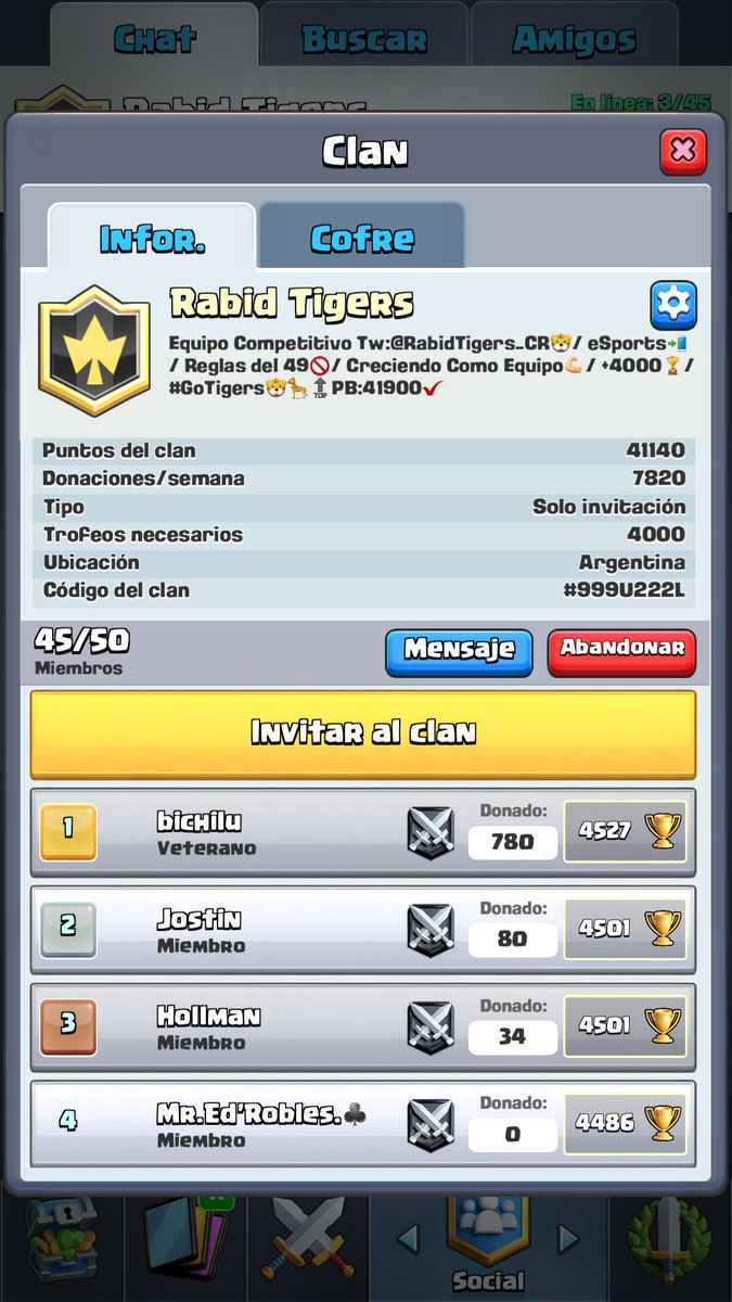 Emi_CR_'s tweet photo. Aquí Les Presento la #FliaTigers. Para los que estén interesados en nuestro proyecto, a continuación les dejo la Info.
#eSportsTigers #999U222L 4K🏆⬆
#TigersAdvanced #8JOLOP28 3K 🏆⬆
#TigersInitial #9YLVYPUG 0🏆⬆
Cualquier consulta a @Emi_Montenegro2 / #VamosTigers https://t.co/ckDwbk4R7h
