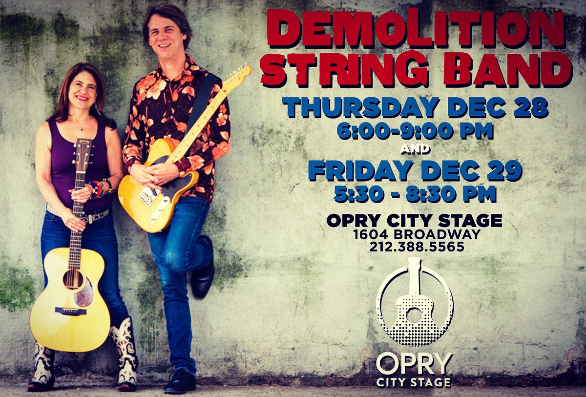 3 more NYC gigs before this crazy year is done/over/fini! DSB will be at OpryCityStage Thurs 12/28 &amp; Fri 12/29 &amp; a big NYE’s blow out at The Porchlight (more info on that coming) As always thanks to Chris Bryson for the poster-age!