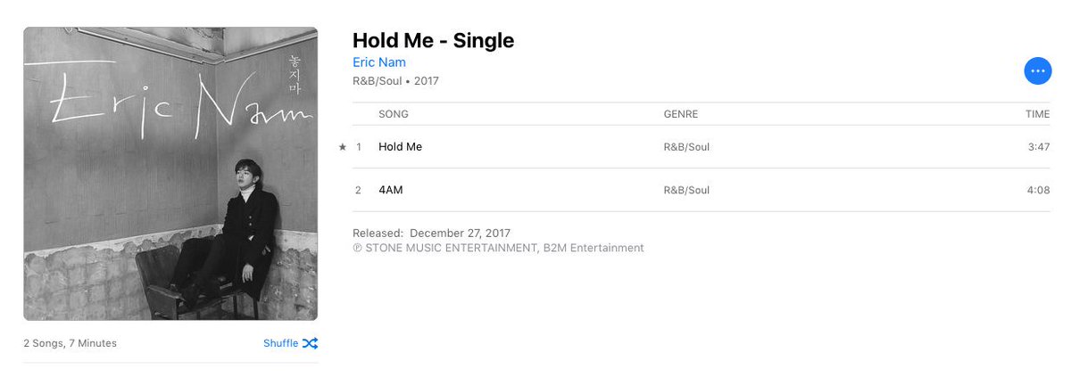 _ericnam's tweet image. Hold Me &amp;amp; 4AM are both live on Apple Music &amp;amp; iTunes!
