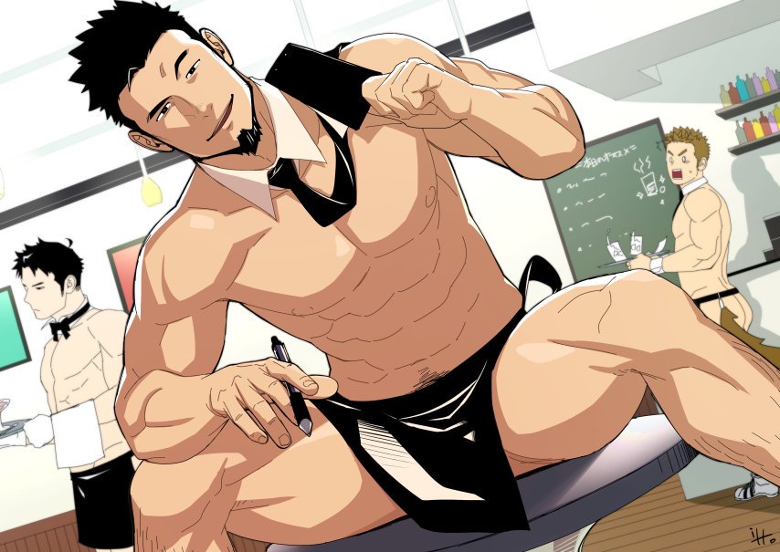 84. I'm into the type of bara where the bottom looks and acts straight...