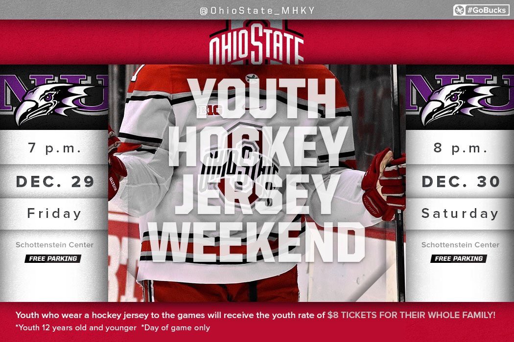 ohio state youth hockey jersey