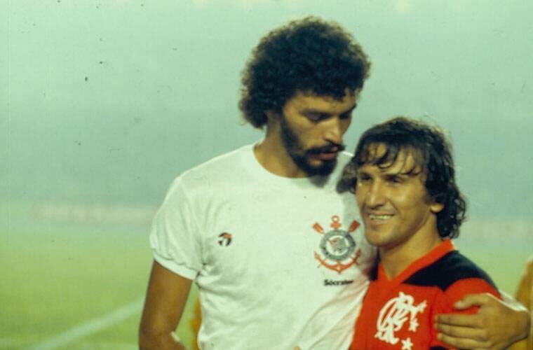 OldFootballPhotos di X: "#Sócrates and #Zico in 1983 #Flamengo v  #Corinthians #FLAxCOR https://t.co/5tv3jb8MAT" / X