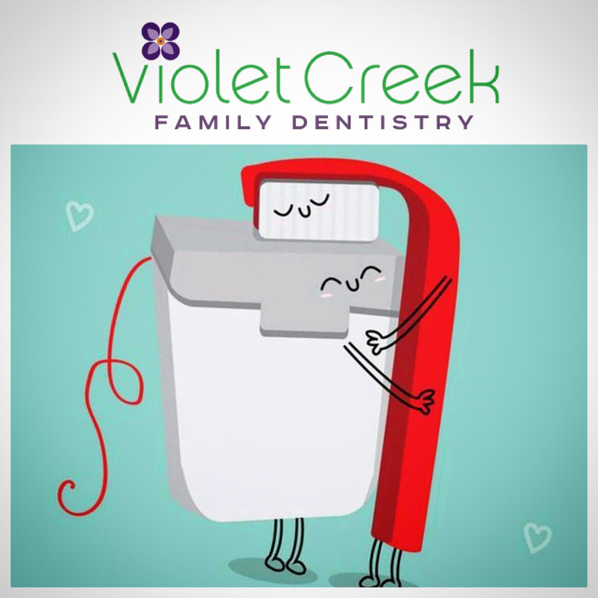 violetcreekdent's tweet photo. Make brushing and flossing the relationship of a lifetime and your teeth will thank you for it :) #timeless #loveofalifetime #matchmadeinheaven #brush #dentist #ElginsFriendliestDentist #elgin #elginil #violetcreek #ElginIllinois https://t.co/l5bCGHl3Cb