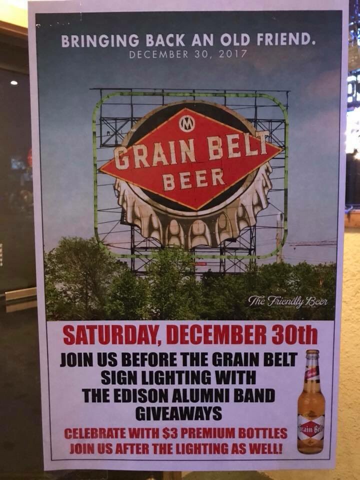 DebWeinstock's tweet photo. We’ve missed you @GrainBeltSign! Look forward to celebrating the sign lighting at the Yacht on Saturday 🎉 https://t.co/PMR5bFCLgd