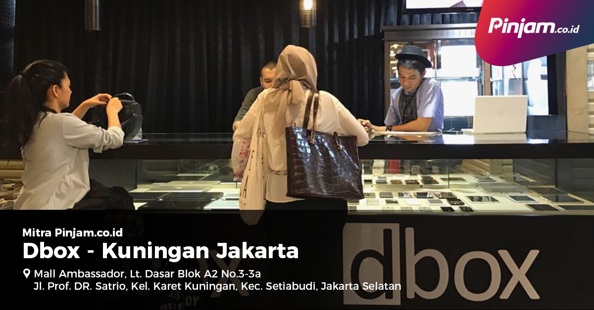 PinjamIndonesia's tweet photo. Bagi kamu yang ingin mengantarkan barang agunan berupa handphone, laptop dan kamera kamu bisa langsung ke #MitraPinjam di Mall Ambassador, Mall Tangerang City atau Roxy tepatnya di Toko D'Box #GadaikanSaja sekarang!
https://t.co/VuPWBZoa38 https://t.co/GpCvbqkNAg