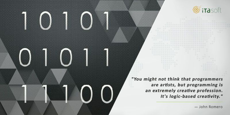 itasoft_id's tweet photo. "You might not think that programmers are artists,but programming is an extremely creative profession. It's logic-based creativity." -John.R https://t.co/BL1IktzRiA