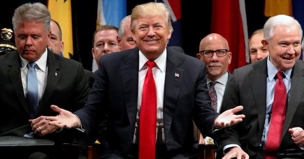 RemoveTheSwamp's tweet photo. He is doing what he promised, he is showing no fear, he is standing up to all those who appose him. He is an #alphapresident! https://t.co/vYM8wUJPfh