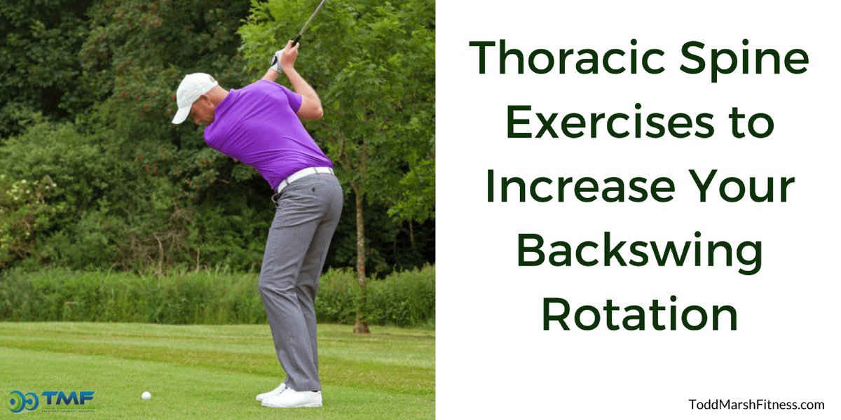 Improving mobility in your T-spine will help you keep your posture during your swing and improve your golf game.  toddmarshfitness.com/thoracic-spine…
