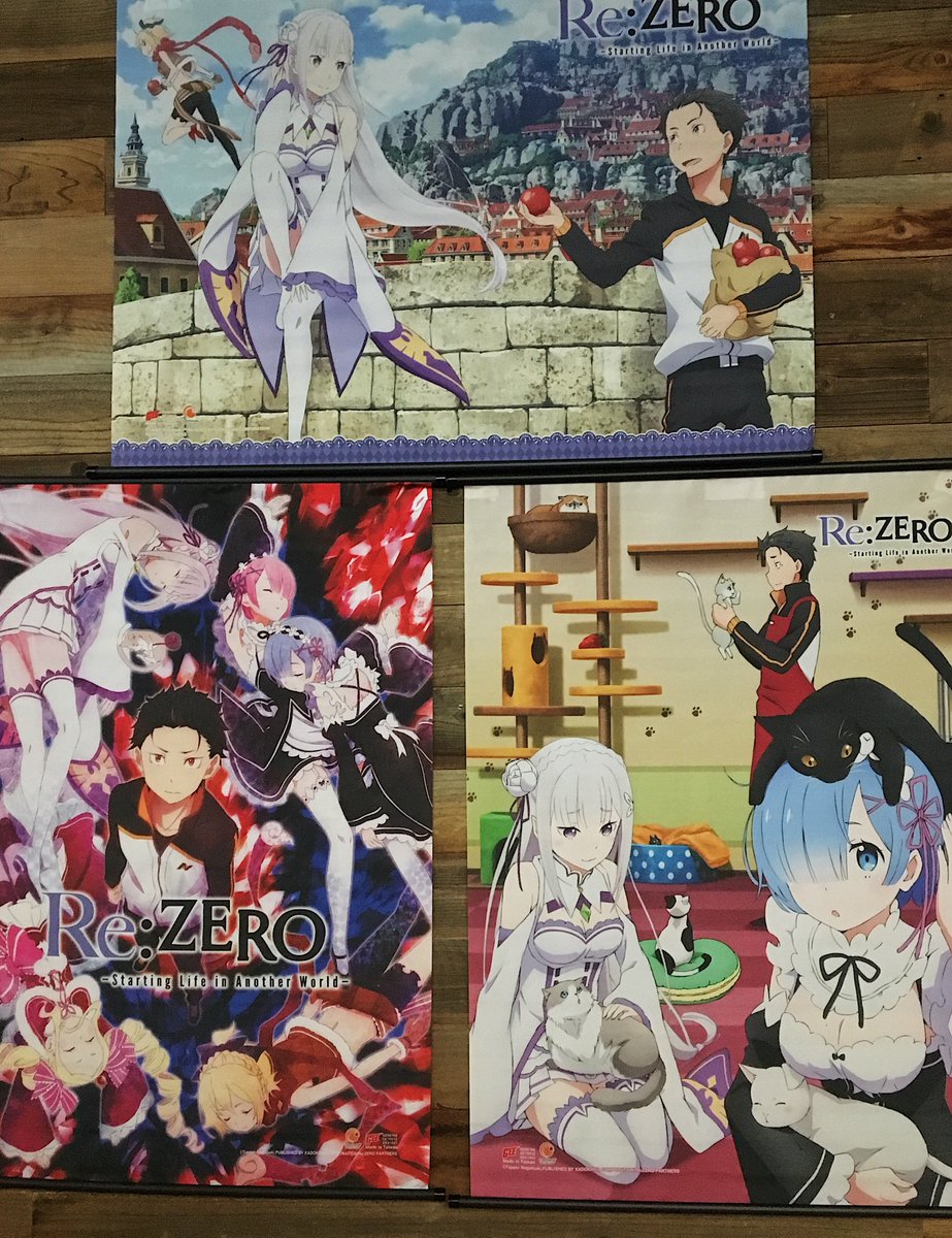 Crunchyroll's tweet photo. ⭐️ FLASH CONTEST ⭐️
Follow &amp; RT for your chance to win one of THREE Re:ZERO wall scrolls ~ ✨ https://t.co/0DE6L5PSM0