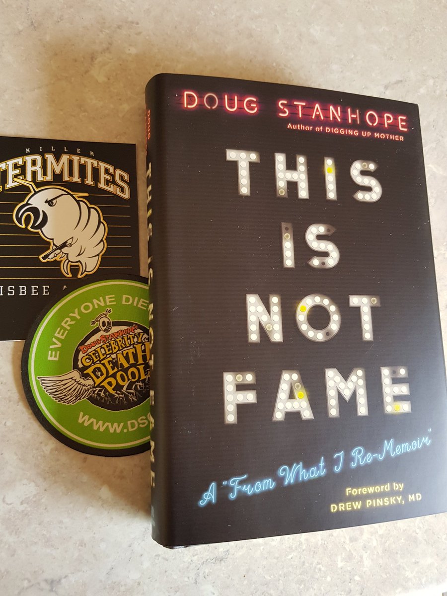 Fallenangellost's tweet photo. @DougStanhope thanks for the extra quiet time while @iamdoogsy reads your book (hope you enjoy ypur late christmas present chris). See you in Melbourne next April. https://t.co/zMpv0XRHq2