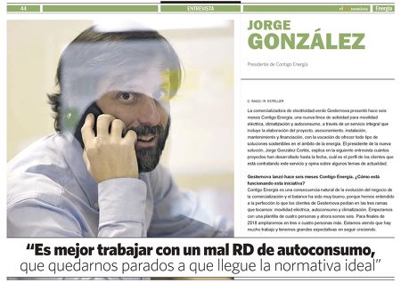 ContigoEnergia's tweet photo. “Una instalación de autoconsumo es una forma de ahorrar a largo plazo” https://t.co/25Uto9Nrfs  entrevista a @jgonzalezcortes en @eEEnergia https://t.co/tTvxOy8dCn