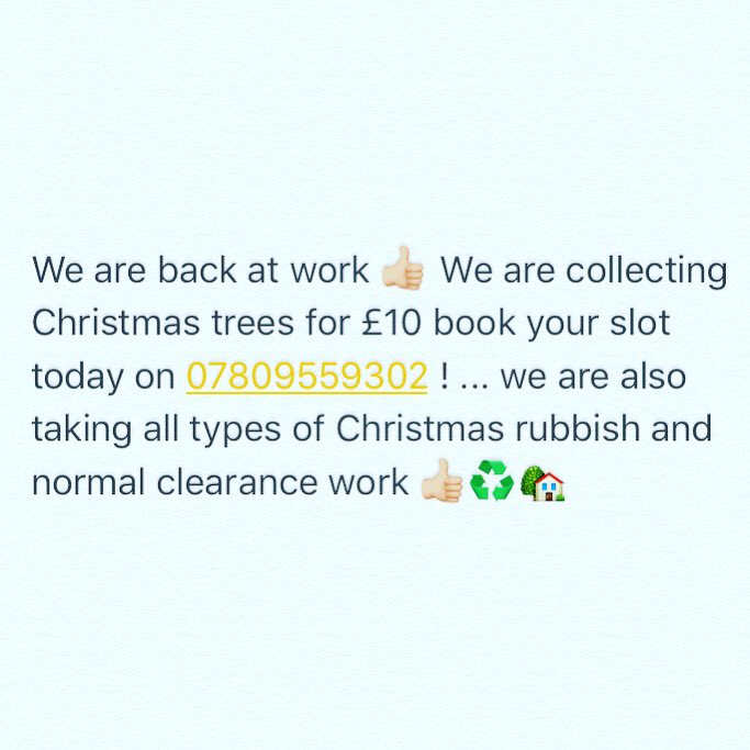 gp_clearance's tweet photo. We're back and collecting all rubbish and Christmas trees 🎄 plus all your unwanted Christmas waste ! Everything feom wrapping to toys to food and household rubbish you need to clear ! We are doing usual clearance work too ! #beckbromfl https://t.co/03KcgAXaw8