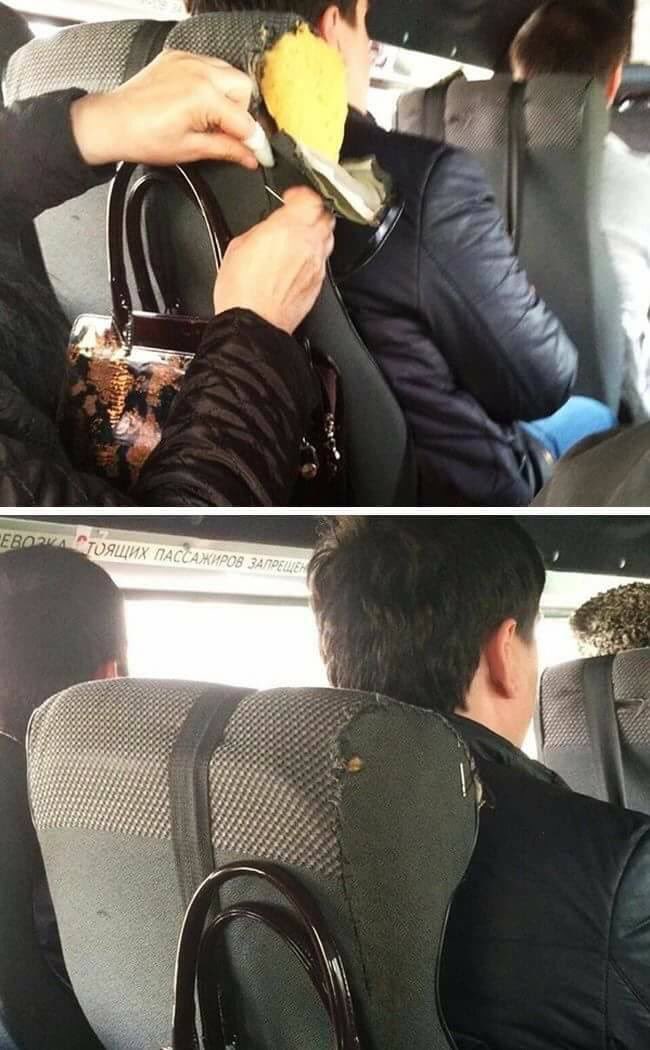 RONBupdates's tweet photo. This woman just stitched up a seat on a bus 😍😍 #HatsOff #NotInNepal

Pic. Josh Subin https://t.co/1upOPrkoi9