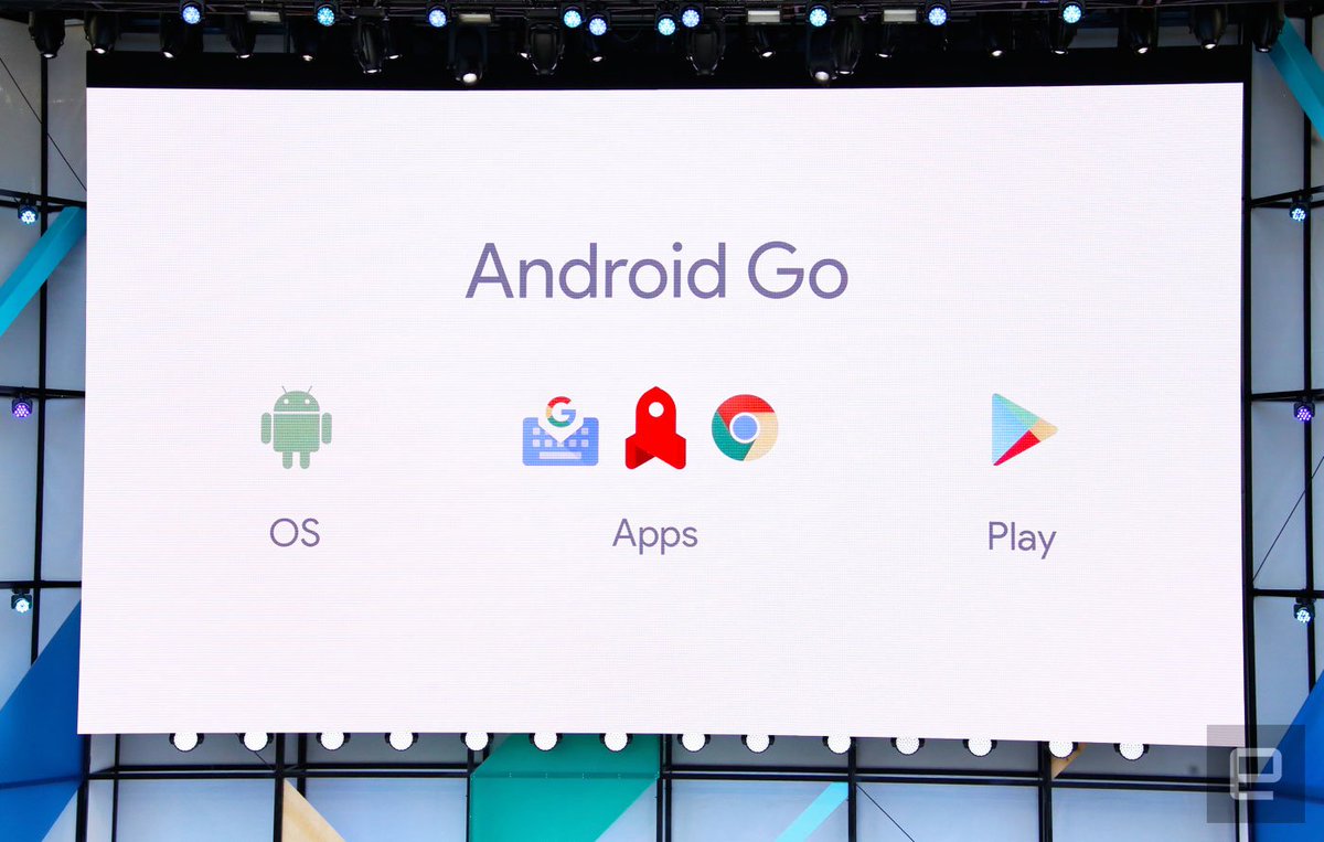 #Google introduse 'AndroidGo' to cover up more market space with small budget smart phones which run on less RAM -512/1 GB

#AndroidGo is a lightweight version of Android Oreo, comprised of three optimized areas - the operating system, the Google Play Store, and the Google apps.