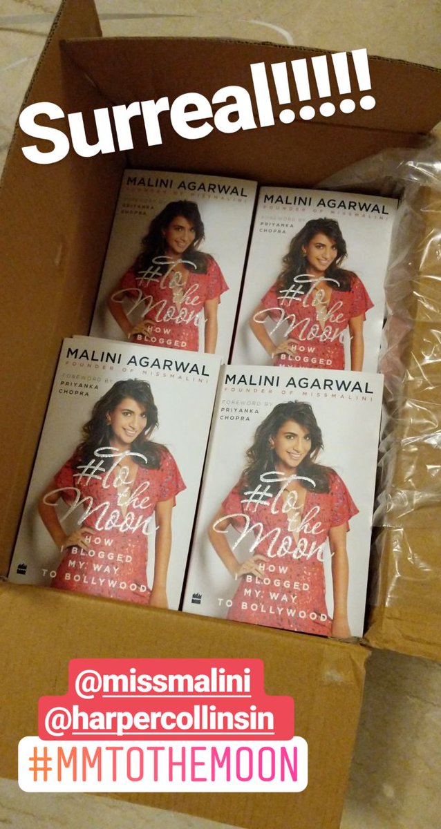 maliniagarwal's tweet photo. Sooo I, wrote a book! #tothemoon - How I Blogged My Way To Bollywood! Some gossip and digital gyan :) pre-order now! https://t.co/mu5LheRPbb @harpercollinsin @amazonIN @MissMalini #MMtothemoon xoxo https://t.co/LJP65qSatW