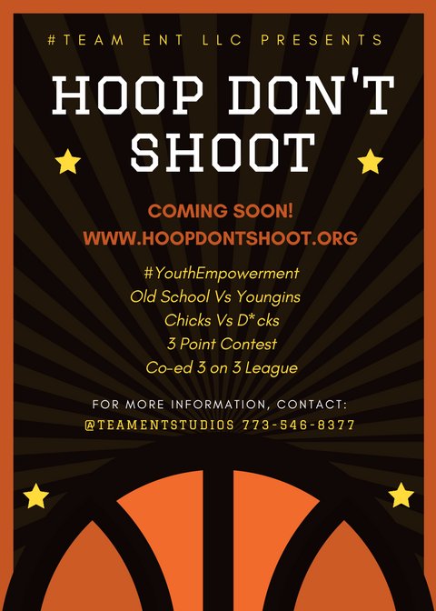 Inta_Tain's tweet photo. Go Follow #HOOPDONTSHOOT @Hoop_DontShoot a new #youthempowerment tool to engage #Chicago based teens & young adult powered by @TeamEntStudios #TeamEntLLC https://t.co/dTNSlnS3Iy