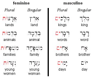 히브리어 명사 변화