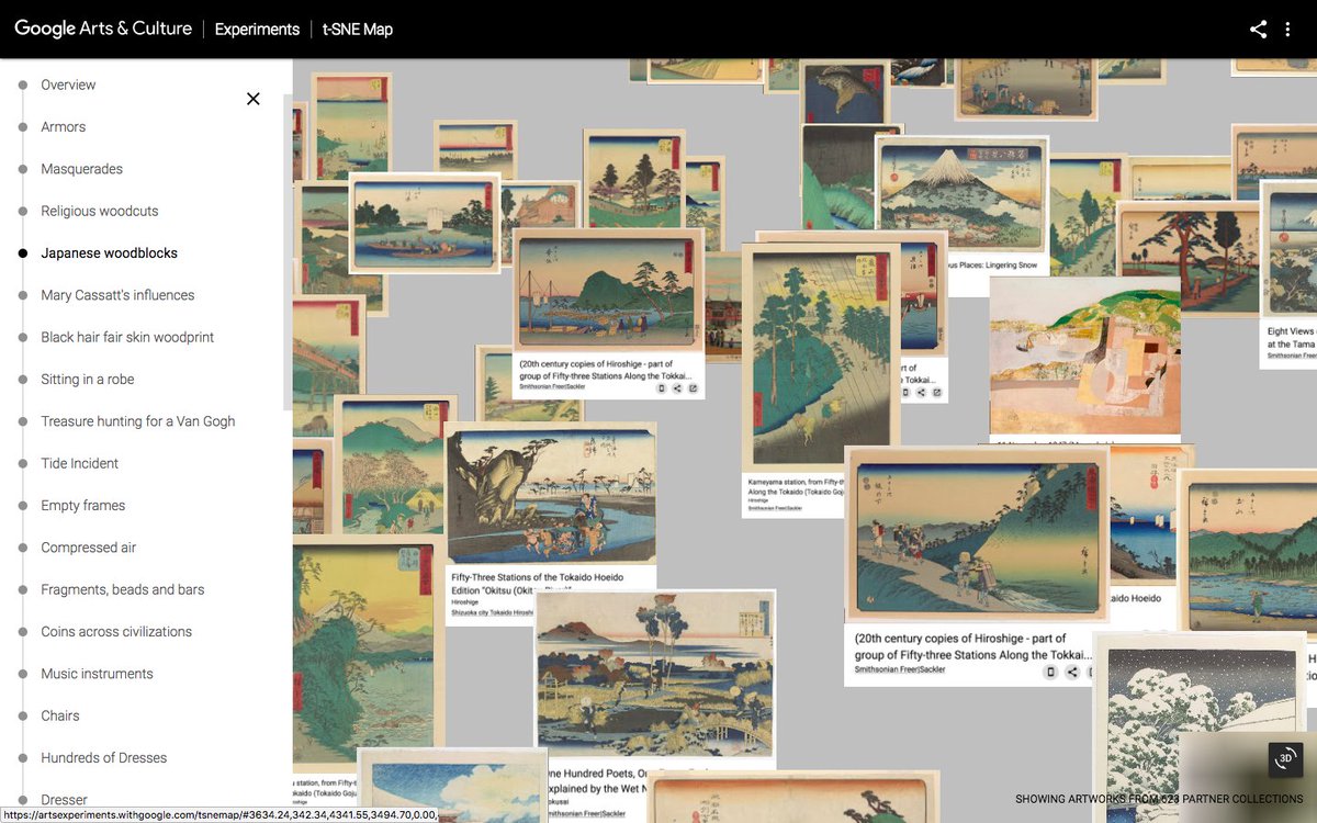 mrpiercEy's tweet photo. This is incredible! Explore #art as a 3D interactive land, all shaped by machine learning. #GoogleArtsLab https://t.co/Zog27HulYE #EdTechTeam https://t.co/pc4Gn3sYBt