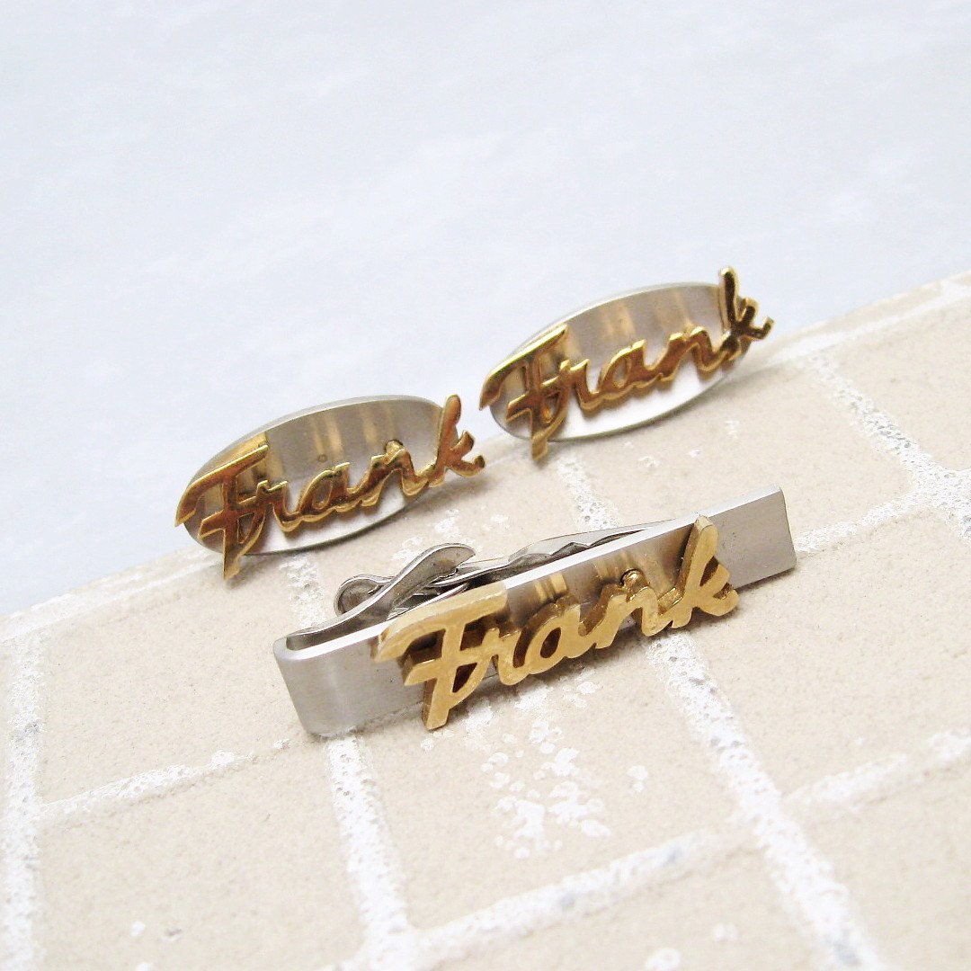 PDaisyJewelry's tweet image. Swank Vintage Cufflinks Monogram Frank Two Tone Accessories tuppu.net/ae3ed0dc #jewelry #ScriptName