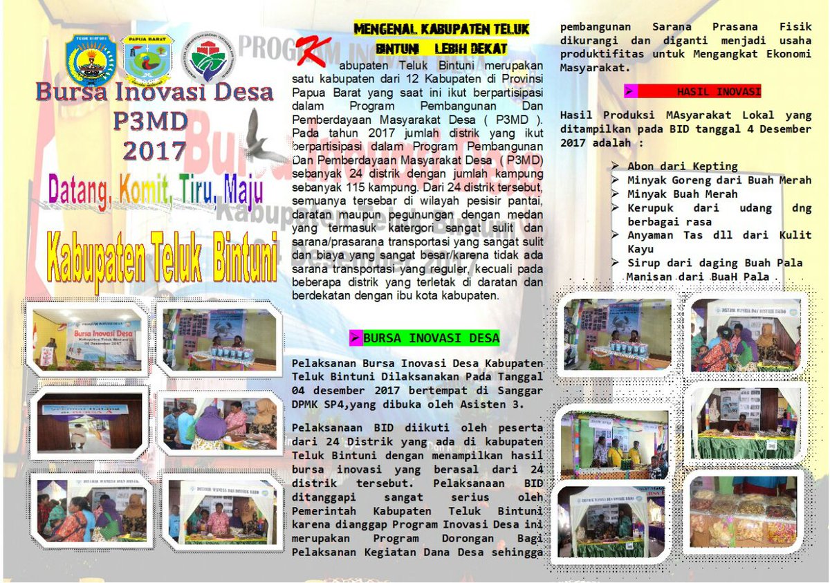 KabmTppi's tweet photo. BID untuk Kemajuan Desa di Kabupten Teluk bintuni provinsi papua barat
@jokowi 
@EkoSandjojo 
@madjid_taufik 
@tppindonesia 
@jeffry_kareth 
@KabmTppi 
@DirjenPPMD https://t.co/Zr74InzzdT