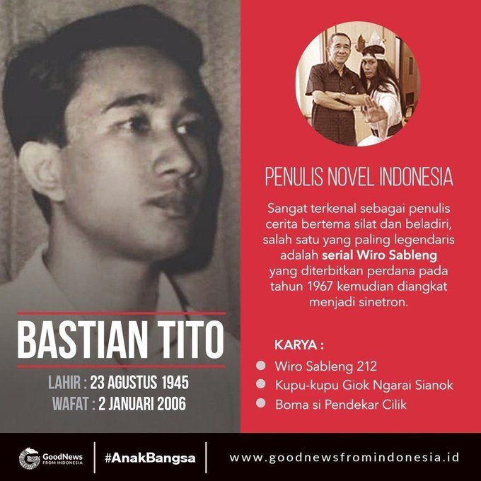 Profil Bastian Tito, Sosok di Balik Kisah Wiro Sableng 