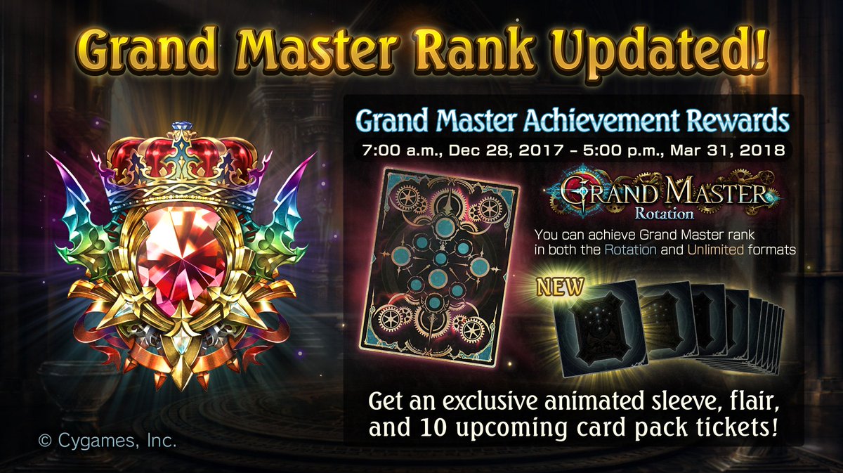 Shadowverse Grand Master Will Be Reset On Dec 28 T Co Gmorgklbqd