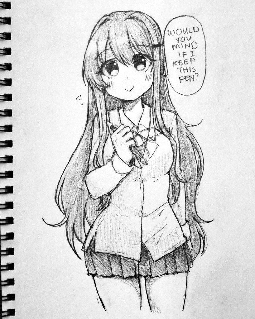 my attempt to draw @Doki_Yuri 
this is completely innocent drawing. nothing bad here ?
im sorry for cutesy style. dont hate me yuri fans orz 