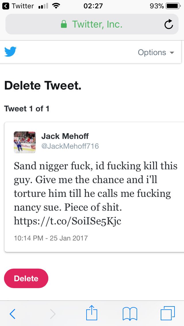 JackMehoff716's tweet photo. Twitter making me delete tweets now... Fucking pussies. But i’m fucking back and holy fuck we already won the cup... 716ers are insane.  @DixonBalls1582 is still really good at hockey too. https://t.co/IxS8EiY8py