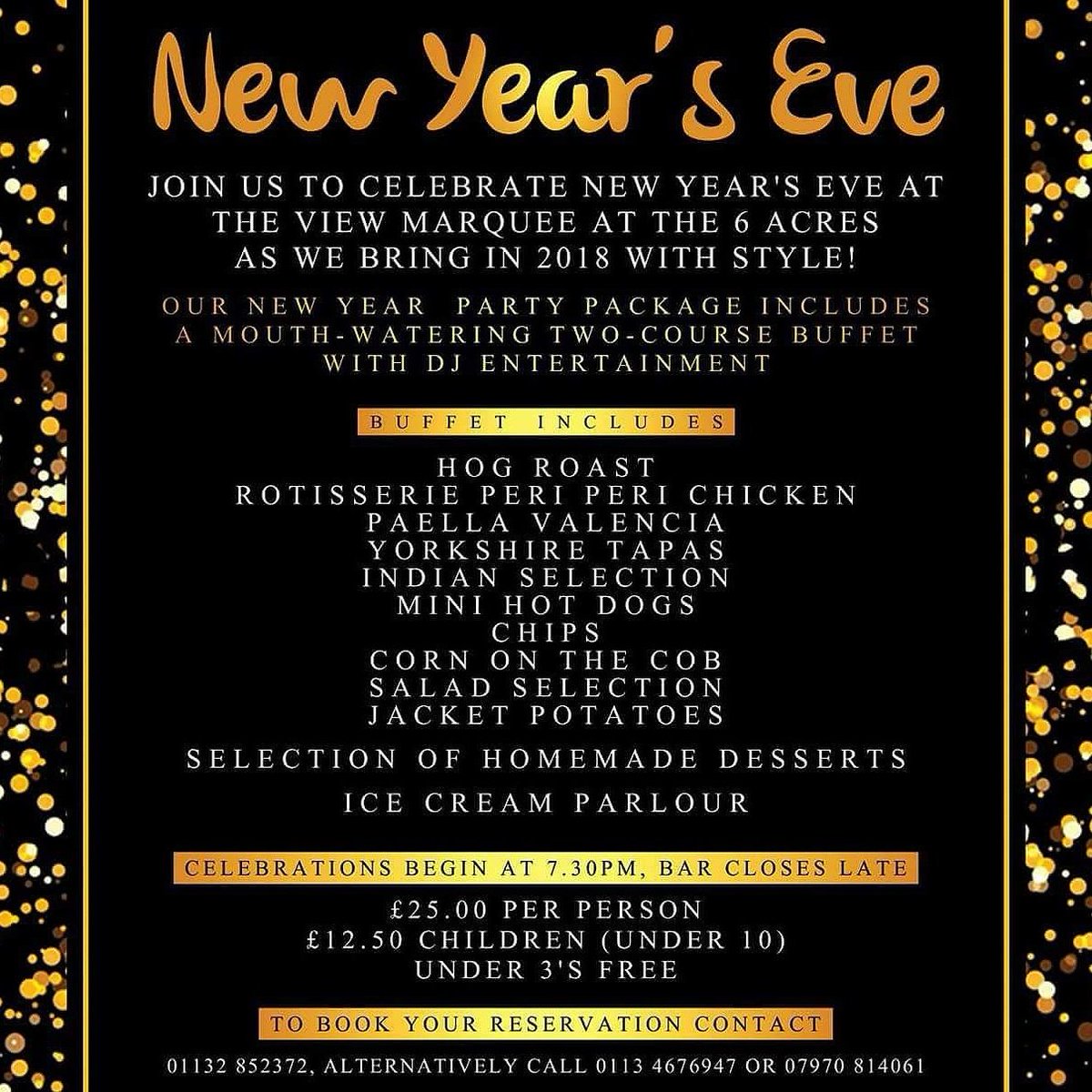 Only a couple of days until our #NYE party. #familyfriendly #bradford #bradfordnye #nyewithchildren #NYEParty #leedsnye some last minute tickets still available. Please call 0113 2852372 card payments accepted.