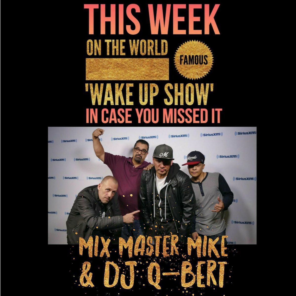 One of our dopest shows ever.  Rerun this moring 6 to 8 am eastern.  <a href="/Shade45/">Shade45</a> <a href="/DJQbert/">DJ Q*BERT 👾 Invisibl Skratch Piklz</a> <a href="/mixmastermike/">MIX MASTER MIKE</a> @SkyyhookRadio <a href="/wakeupshow/">DJ KinG TEcH</a> <a href="/RealSway/">Sway Calloway</a> <a href="/DJRevolution/">DJ Revolution</a>
