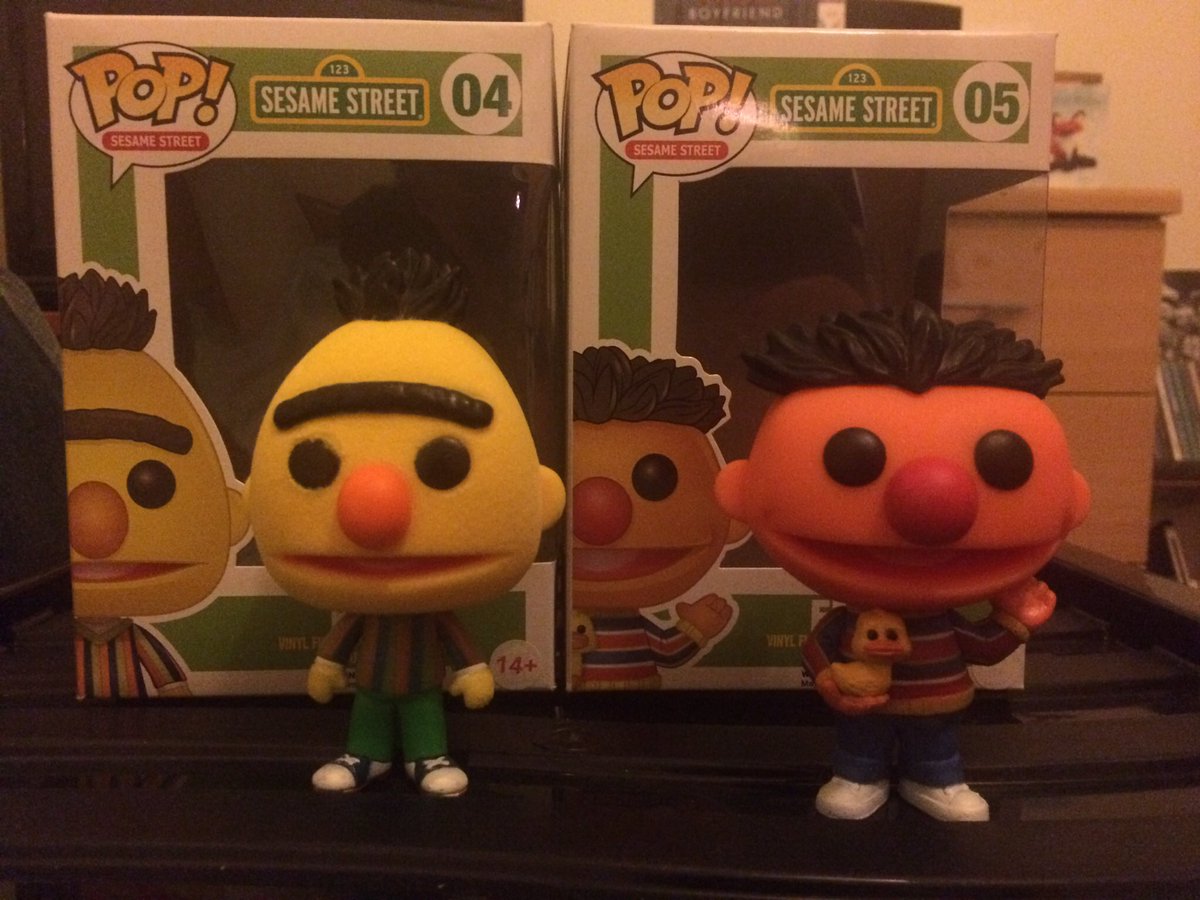 markrs75's tweet photo. Picked up a Bert @funko POP! to go with Ernie, and was delighted to discover he is flocked. My first one! #popvinyl #sesamestreet #bertandernie #number61 https://t.co/kWuigUIAPd