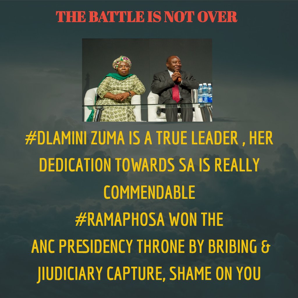 MabizelaMamodi3's tweet photo. The battle is not over, victory belongs to those who believe in it. #dlaminizuma is the voice of black natives &amp; she is ready for 2019 election #Respect .
#ANC54 embraced death with open arms. Apartheid is the agenda of #Ramaphosa https://t.co/RYsbDH4hKy