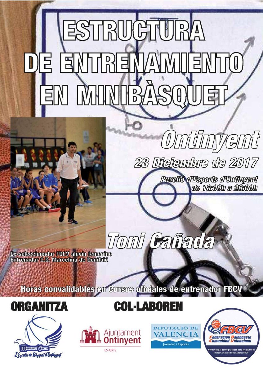 Us esperem esta vesprada a les 18:00 a la pista del gimnas del poliesportiu municipal. #goMV  #EsforçiConstancia #formaciónadalenca #fbcv