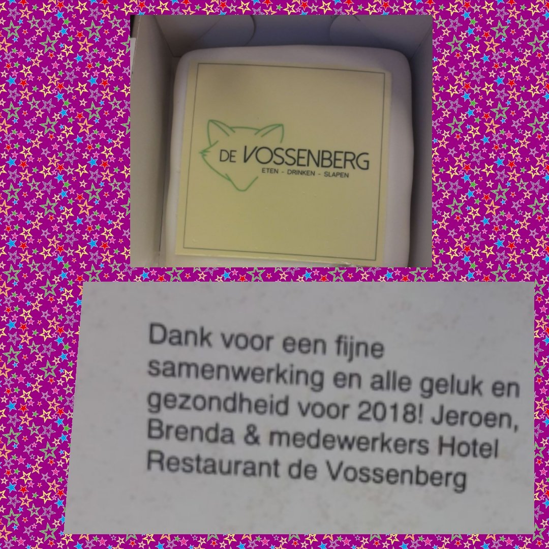 Dank jullie wel voor deze lieve woorden en de mooie taart <a href="/hotelvossenberg/">Hotel de Vossenberg</a> ... Op naar een gelukkig en gezond 2018! En de volgende succesvolle editie van Agile Coach Camp NL!