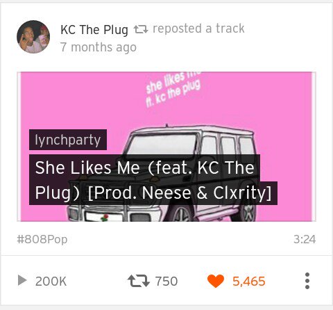 Lynchparty ft @KCThePlug - She Likes Me (Prod. @cocaineneese)
🔥💊🎭
Finally 200 000 listens on Soundcloud
🎸🔪💔💚💙💉
Soundcloud song of the year?