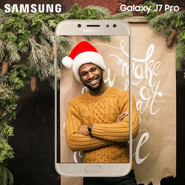 Samsung_Ghana's tweet image. With its seamless finish with metal &amp;amp; glass design the J7 Pro is powered to take you to the next level this festive season. #2018Loading