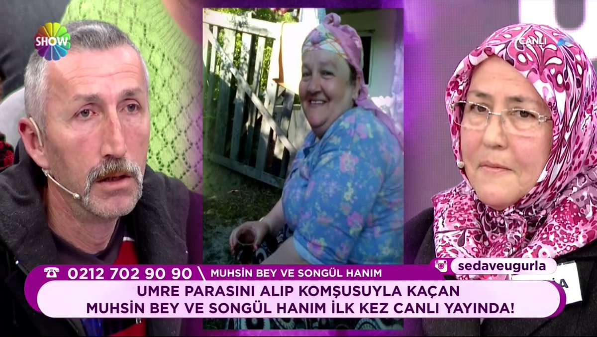 Umre parasını alıp komşusuyla kaçan Muhsin Bey ve Songül Hanım ilk kez canlı yayında! #sedaveuğurla #sedasayan #uğurarslan #globalmedya #showtv