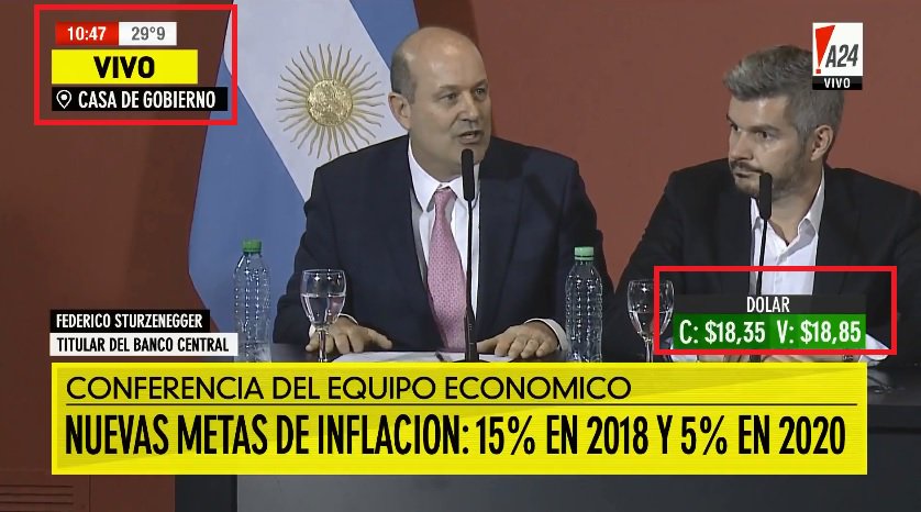 JonHeguier's tweet photo. Como cierre de la fábula, el dólar iba subiendo en medio de la conferencia de prensa. https://t.co/3Qu6581gpM