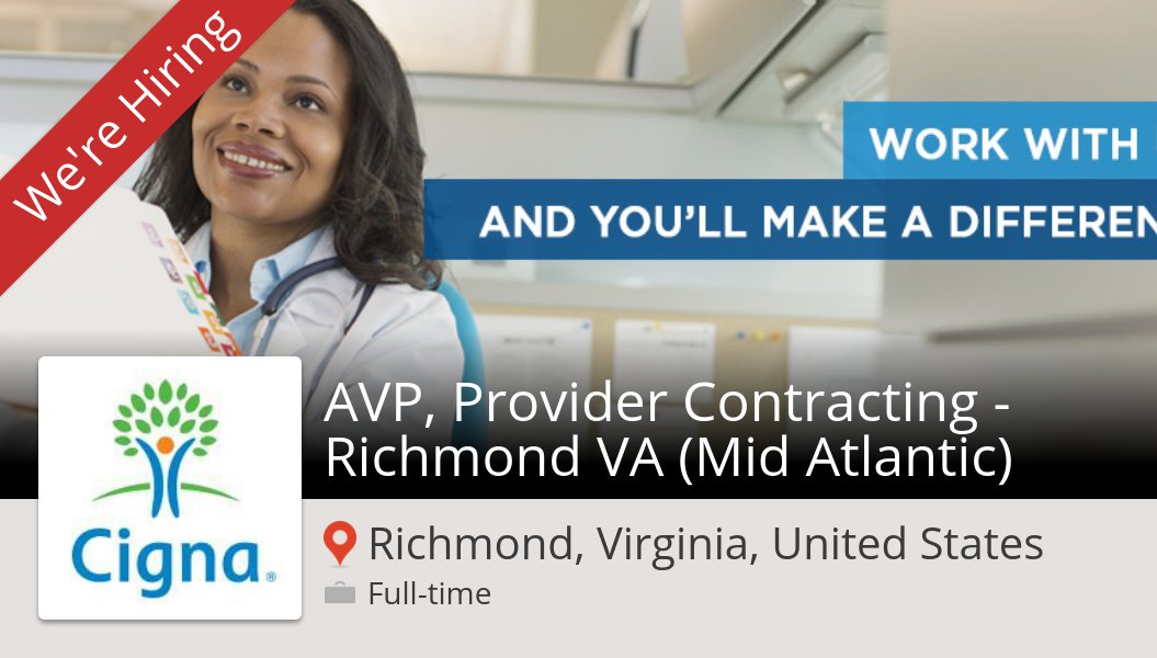 JHtalent's tweet image. AVP, #Provider #Contractin... at #Cigna (#RichmondVirginiaUnitedStates) #job workfor.us/cignacareers/1… #JoinTeamCigna
