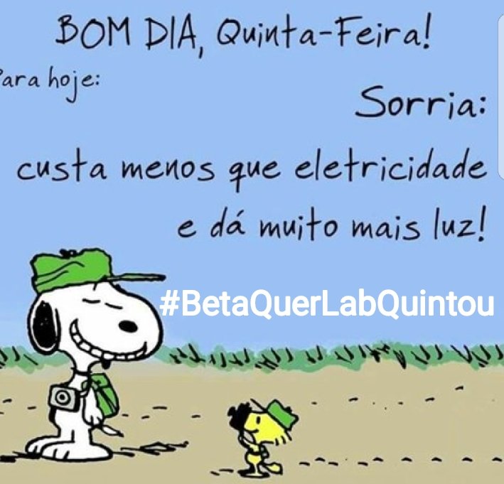 Bom dia amigos! Deus abençoe todos. #BetaQuerLabQuintou 
#BetaQuerLab