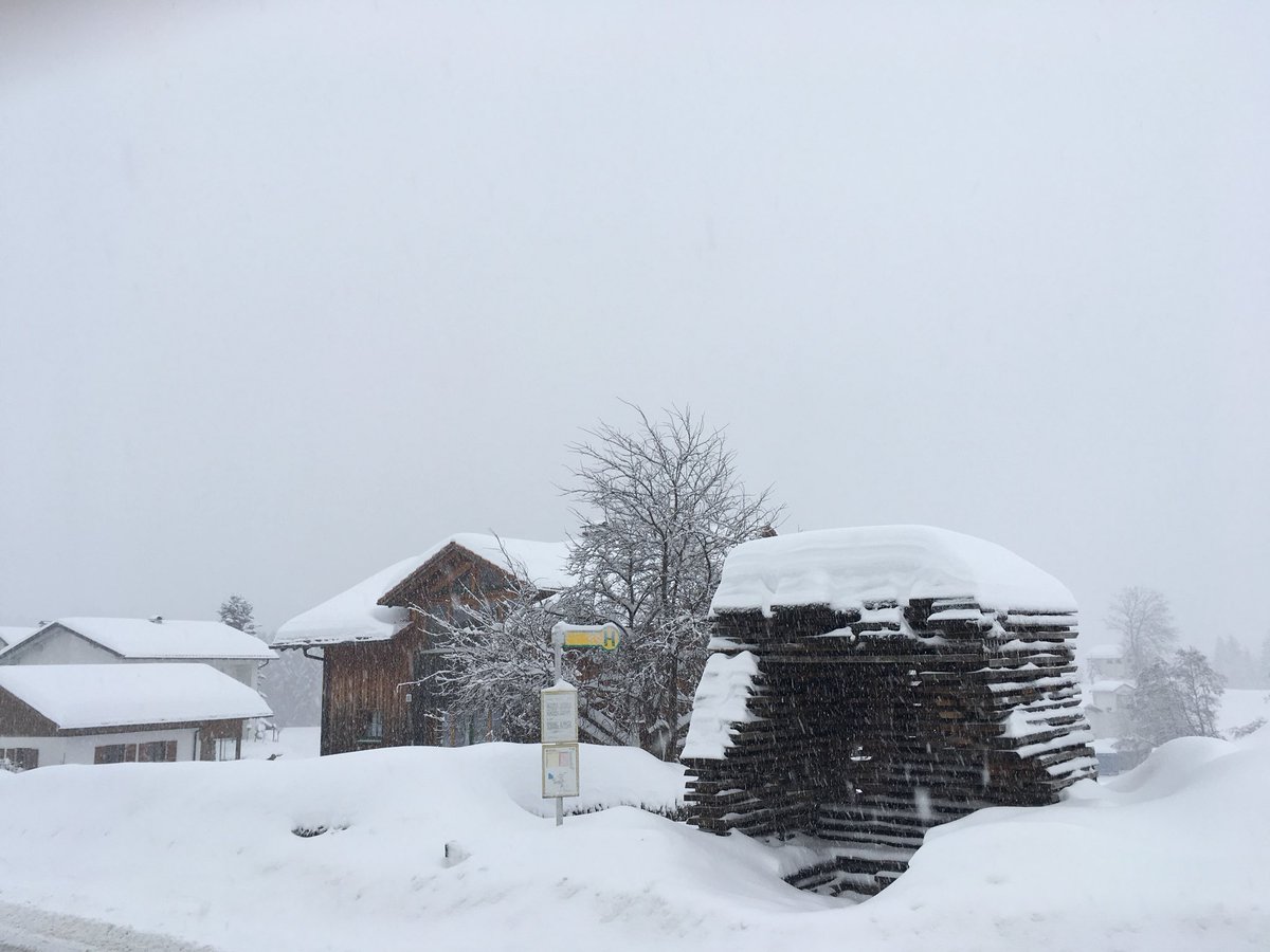 Oesterreich_de's tweet photo. Warten bei den Wartehüsle in #Krumbach im wunderschönen #Bregenzerwald. Wann kommt der Bus? So viel #Schnee! #busstop #feelaustria #yeahwinter (CM) https://t.co/iI5orMmIDg
