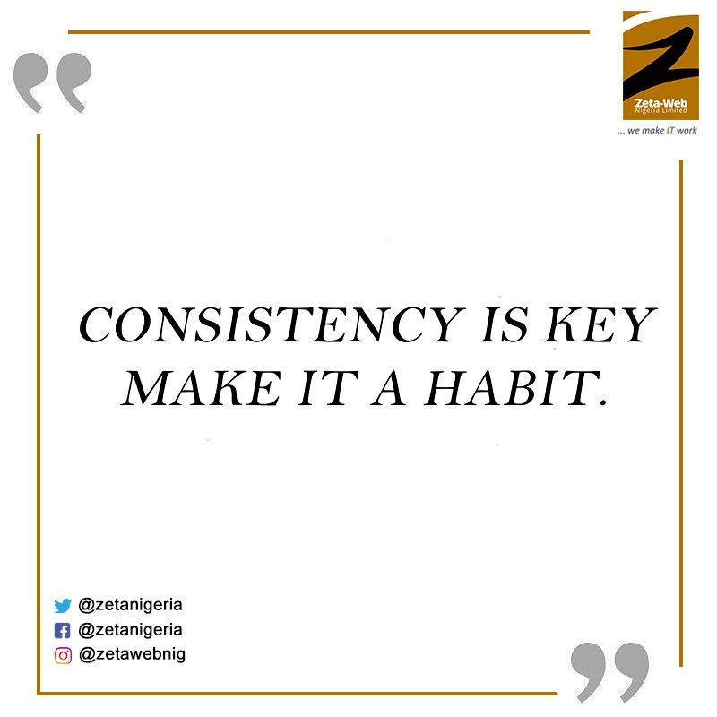 zetawebnigeria's tweet photo. The best preparation for tomorrow is doing your best today.
-
#WayBackWednesday #ThursdayThoughts #ThursdayMotivation #Thursday #consistency #persistentinvestorday #Goals2018 #ZetaWeb #intelligent #FutureReady #ZetaNigeria #greatmemories https://t.co/ZYXwaS5ujD